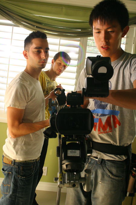 Crew Members behind the scene of the movie House Call, directed by Sevak Ohanian.