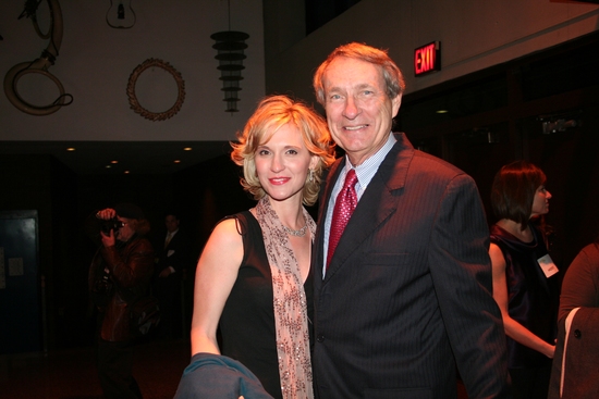 Kara Vedder with David McCoy, director of the York Theatre Company at the 2009 Drama Desk Awards