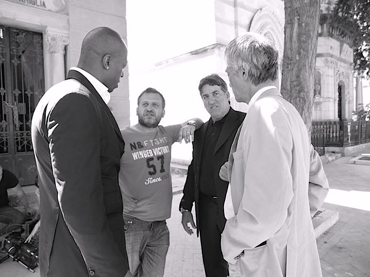 Carlo Fusco with Frank Delano , Hal Yamanouchi , Eebra Toorè