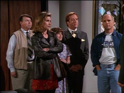 Still of Peri Gilpin, Dan Butler and Edward Hibbert in Frasier (1993)