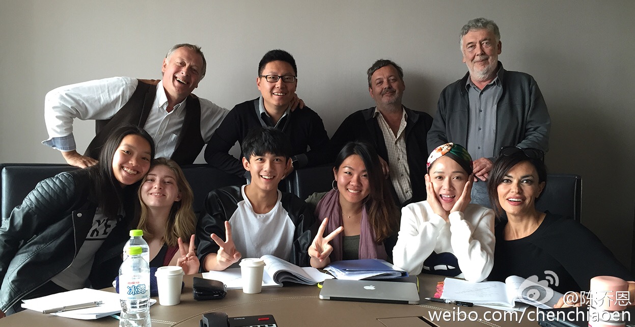 Zhou Difei with Norman Stone, Willow Shields, Leo Wu, Maria Grazia Cucinotta