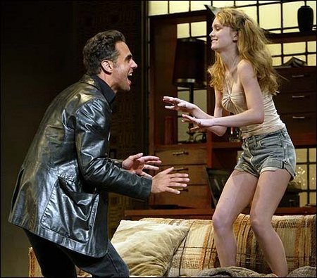 Halley Wegryn Gross with Bobby Cannavale in Hurlyburly, Off Broadway, 2005.