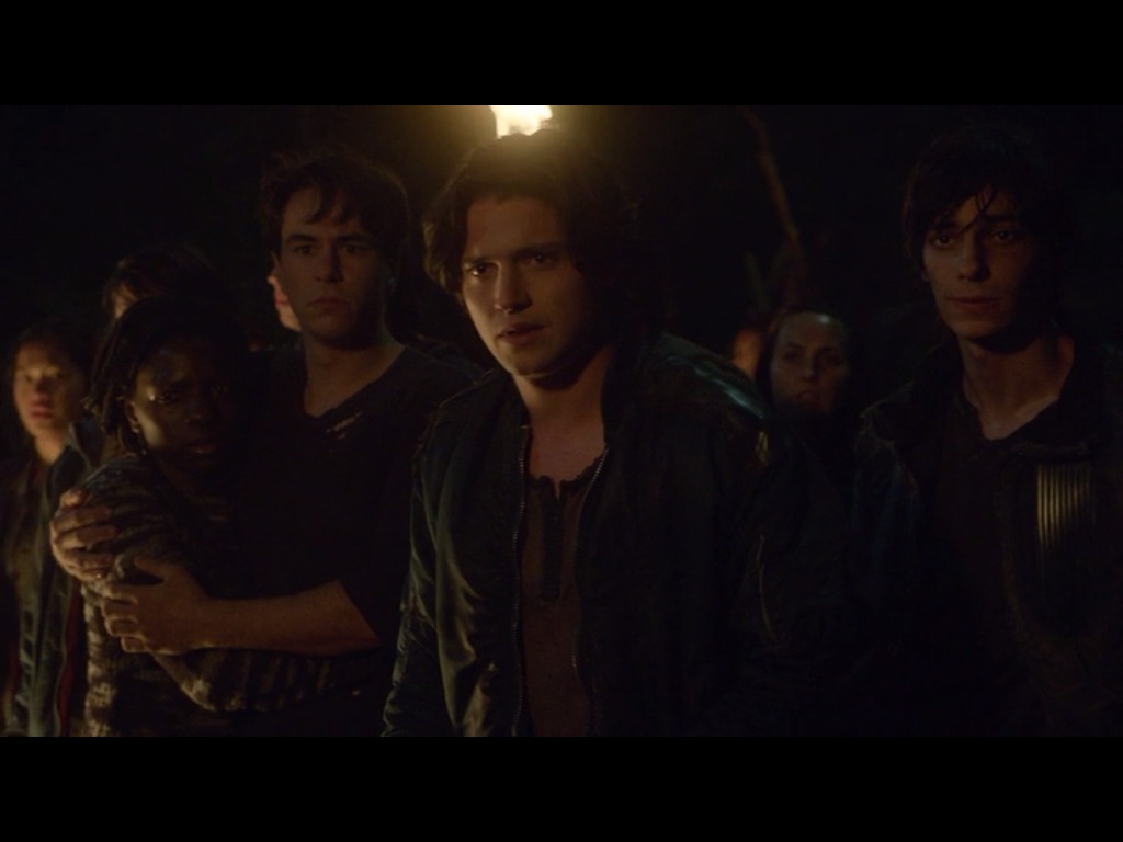 Jonathan Alexander as 'Deek', Thomas McDonell as 'Finn'and Devon Bostick as Jasper - The 100