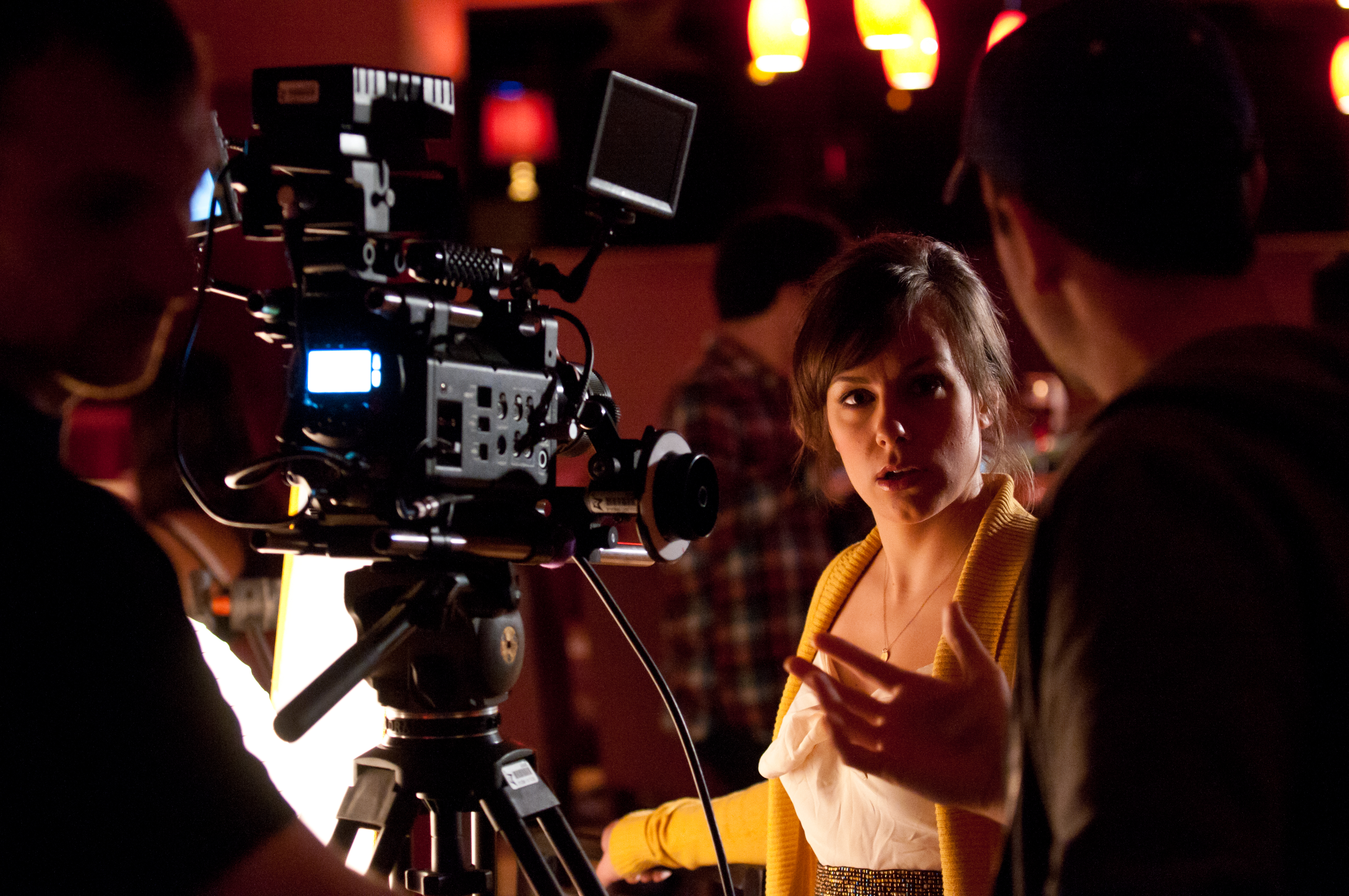 Director, Scott Lendzion, and Ashley Lendzion on the set of 