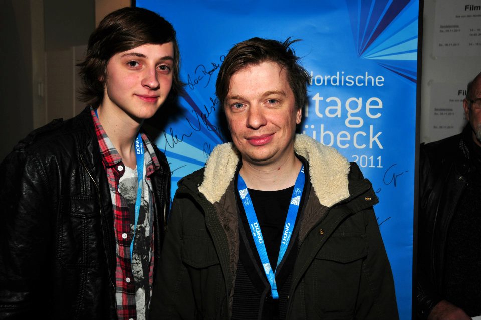 Baldvin Z and Atli Óskar Fjalarsson, lead actor in Jitters in Lubeck film festival 2011