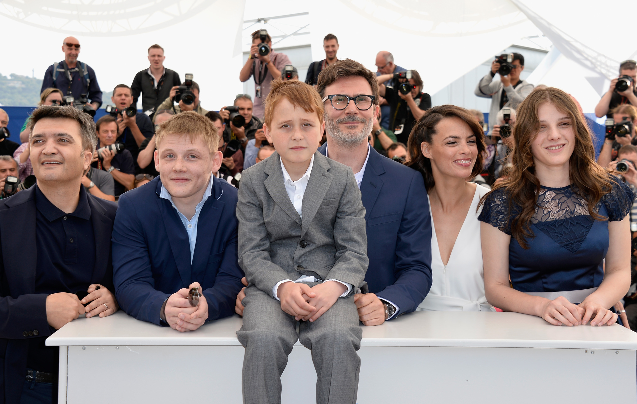 Bérénice Bejo, Michel Hazanavicius, Thomas Langmann, Maksim Emelyanov, Abdul Khalim Mamutsiev and Zukhra Duishvili at event of The Search (2014)