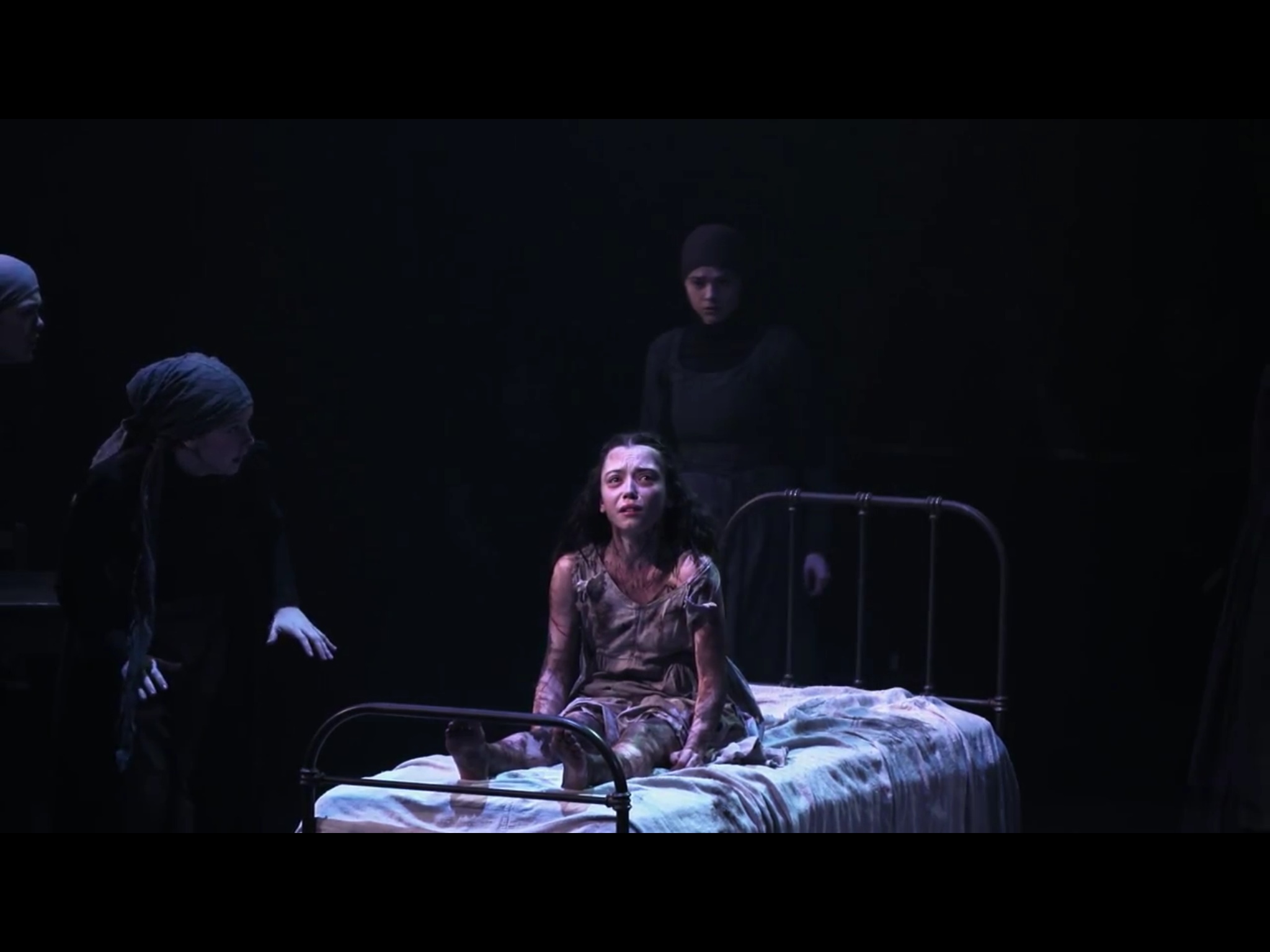 Marama Corlett as Betty Parris in The Crucible- The Old Vic theatre London