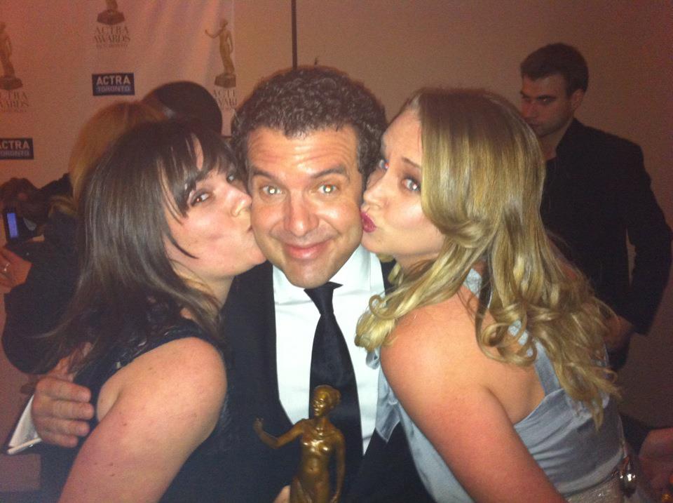 Helena Marie, Sarah Booth & Rick Mercer. Toronto Actra Awards, 2012.