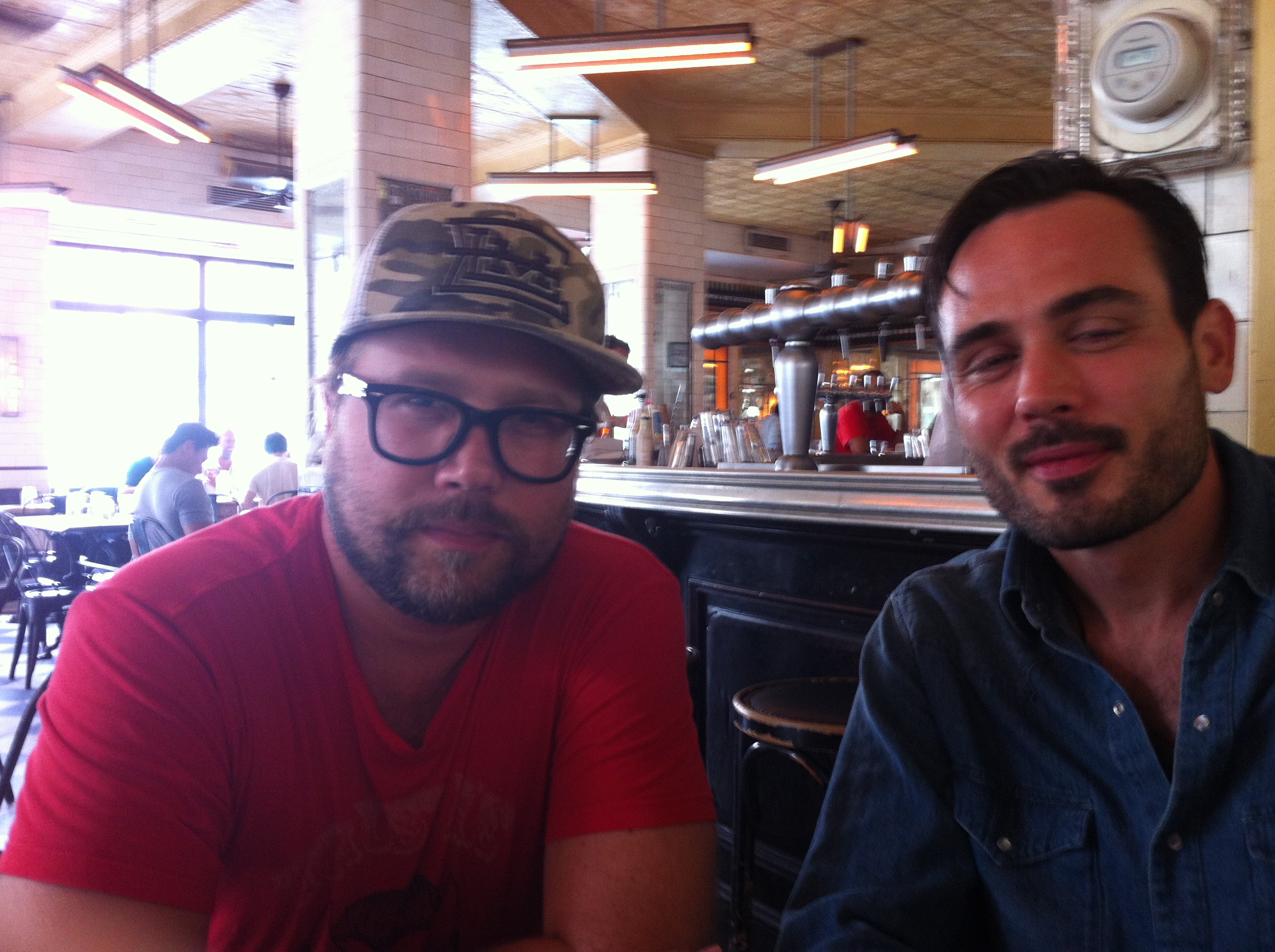 Production development meeting in East Village, NYC with IMPOSSIBLE COOL creator / star, Sean Sullivan