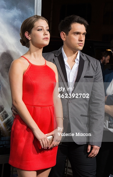 Adam Horner and Katie Garfield at the premiere of Paramount's 'Project Almanac' 2015