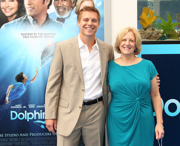 Michael Roark and his mother attend the Premiere of Dolphin Tale at The Village Theatre on September 17, 2011 in Westwood, California.