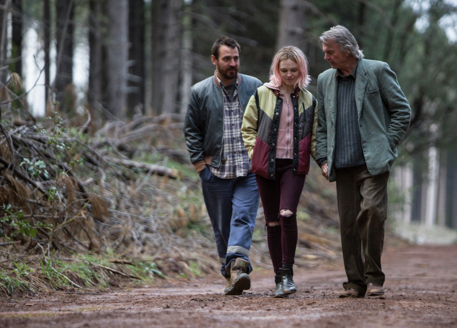 Still of Sam Neill, Ewen Leslie and Odessa Young in The Daughter (2015)