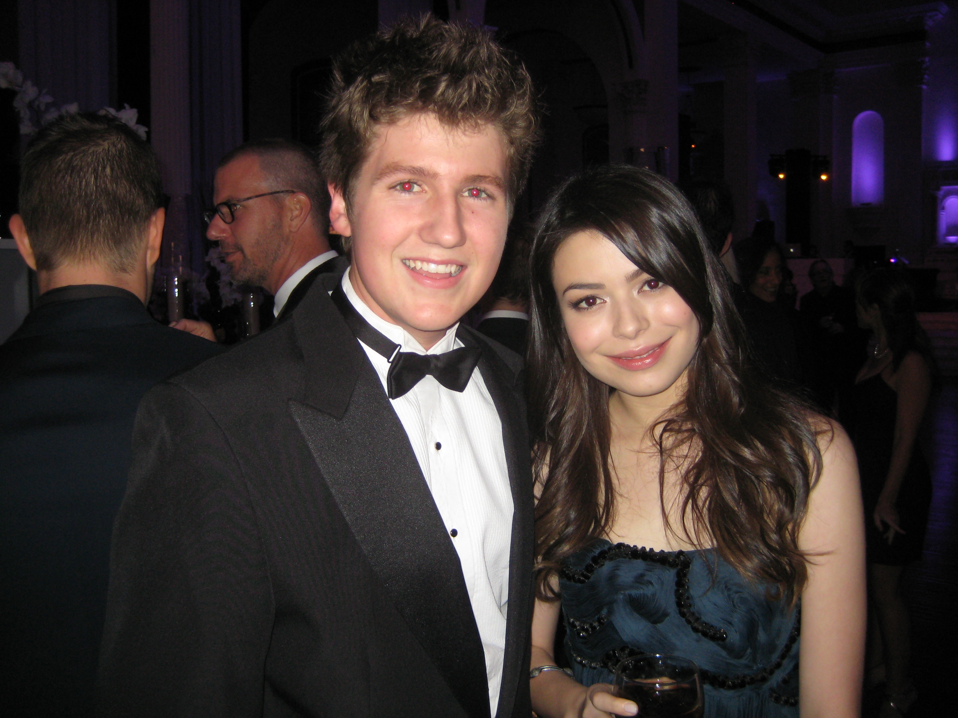 David at the Emmy's after party, photoed with Miranda Cosgrove for iCarly.