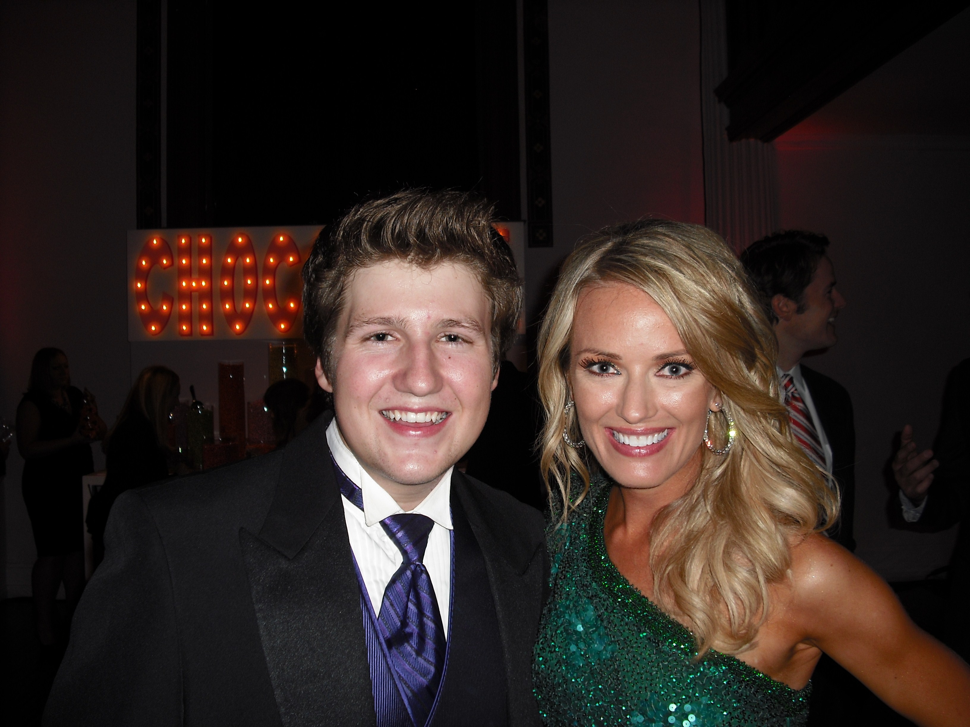David with The Insider's Brooke Anderson at Entertainment Tonight's Emmy After Party