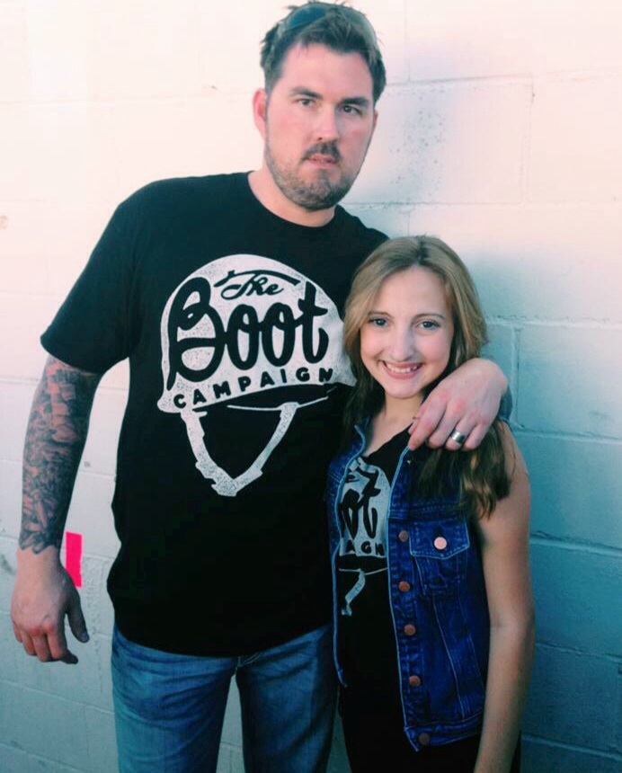 Kenzie with Marcus Luttrell at Boot Ride.
