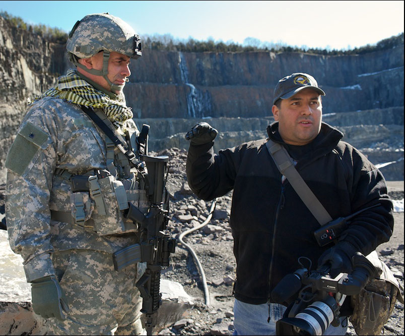 Dan Directing Trig Ventriglia on the Set of 