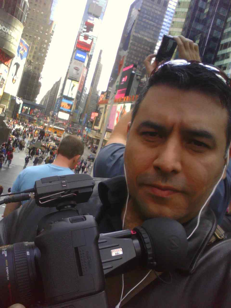 Dan shooting at Times Square for U.S. CBP