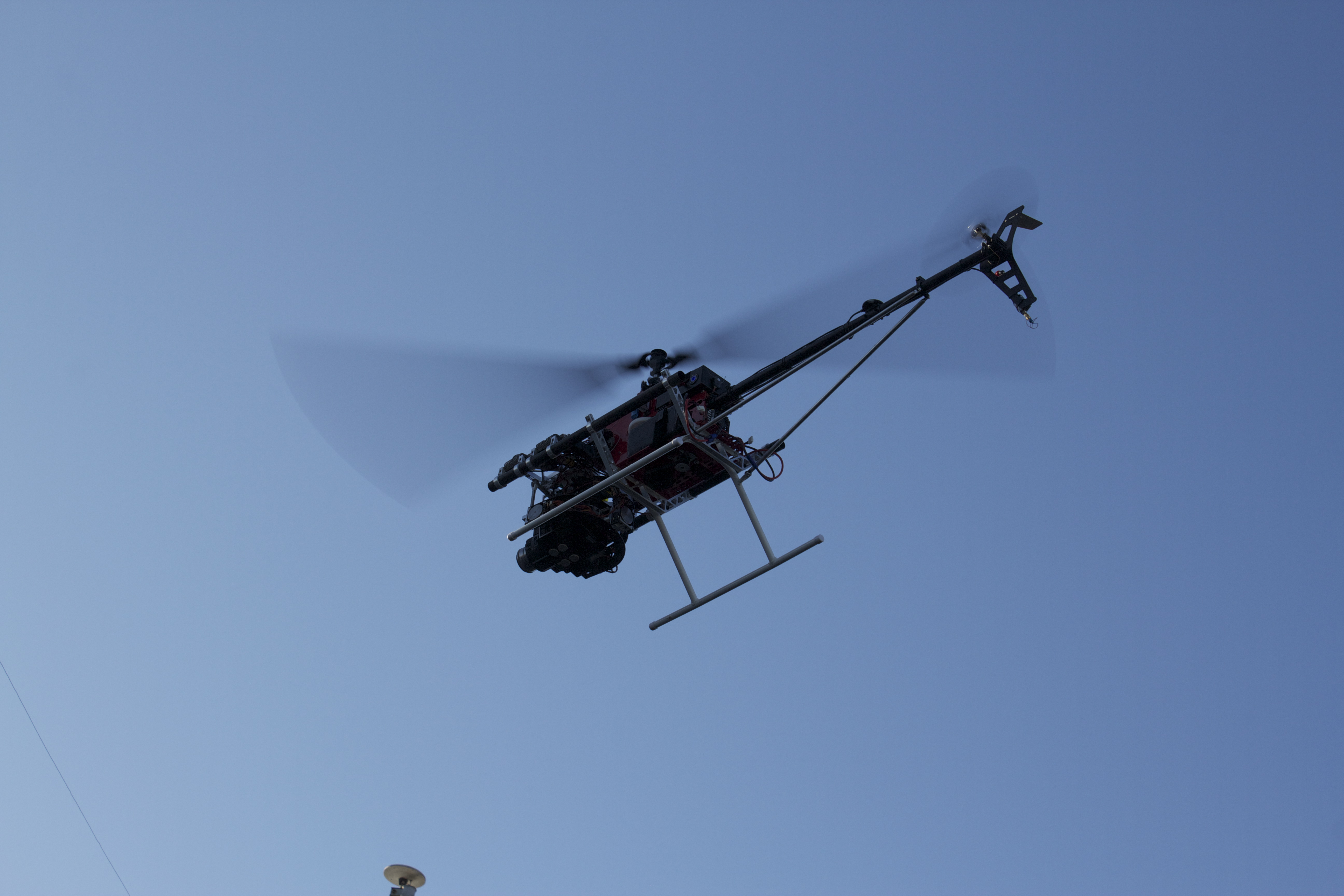 Helicopter with camera on the set of the film 