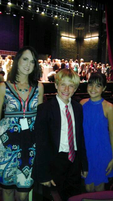 Nathan Gamble (Trey Caldwell) and Bailee Madison (Kate Slater) at 25 Hill Premiere