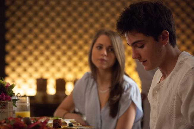 Still of Anne Winters and Noah Silver in Tyrant (2014)