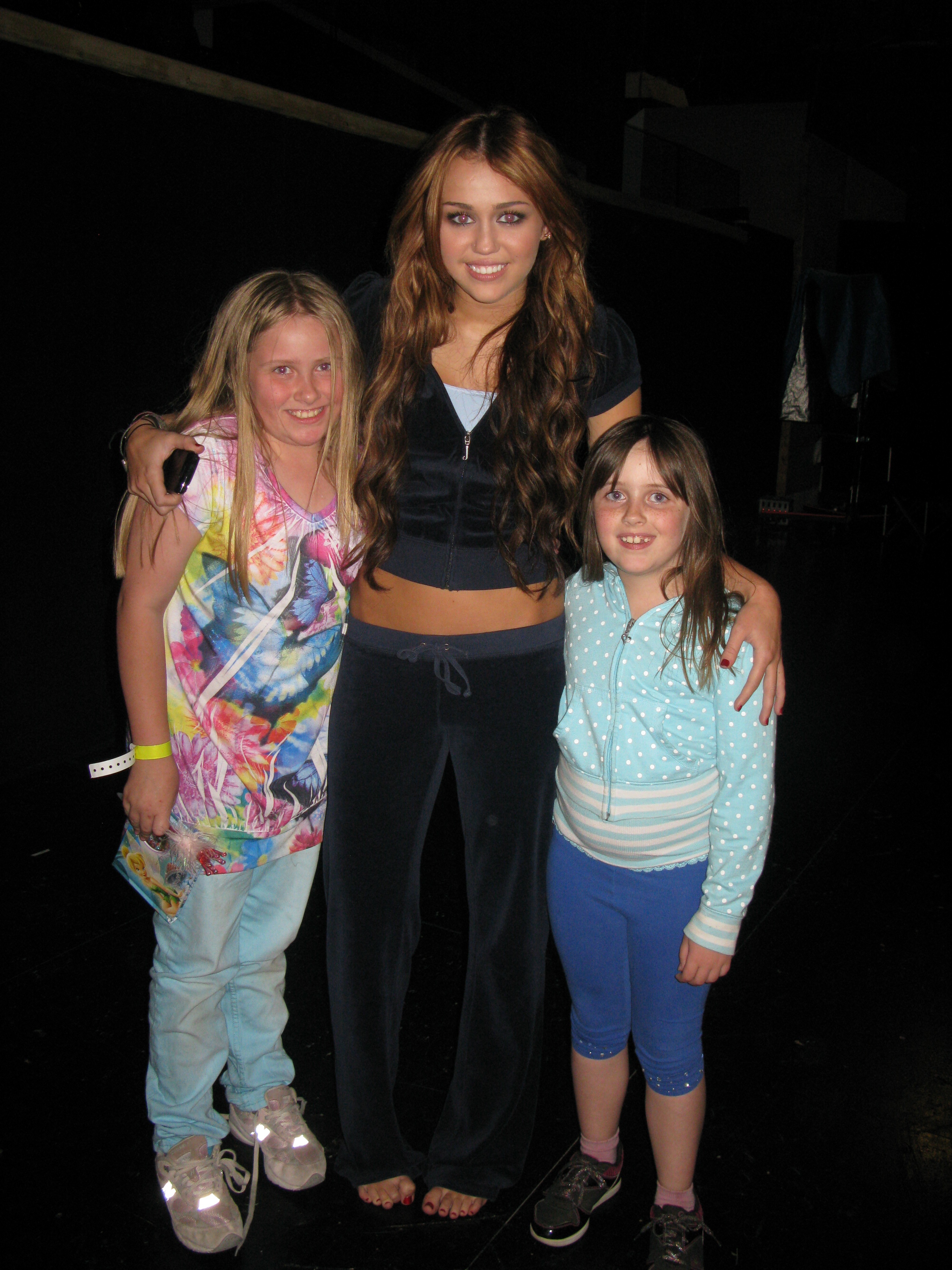 Kaitlin, Madeleine and Miley Cyrus
