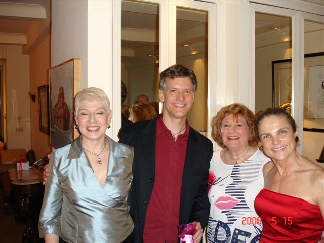 Susan with Marilyn Bettinger, Gerry Dieffenbach and the fabulous Tovah Feldshuh at an invitation-only concert!