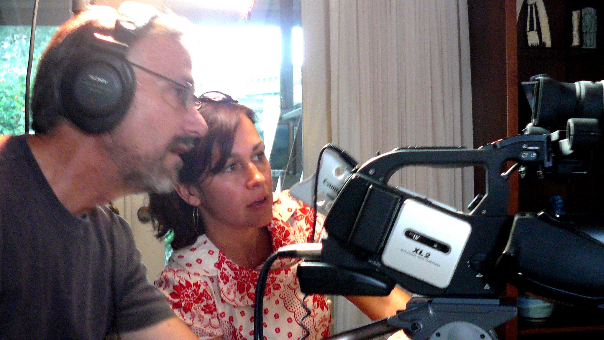 Richard P. Alvarez with Director Geralyn Pezanowski shooting an interview for award winning documentary 