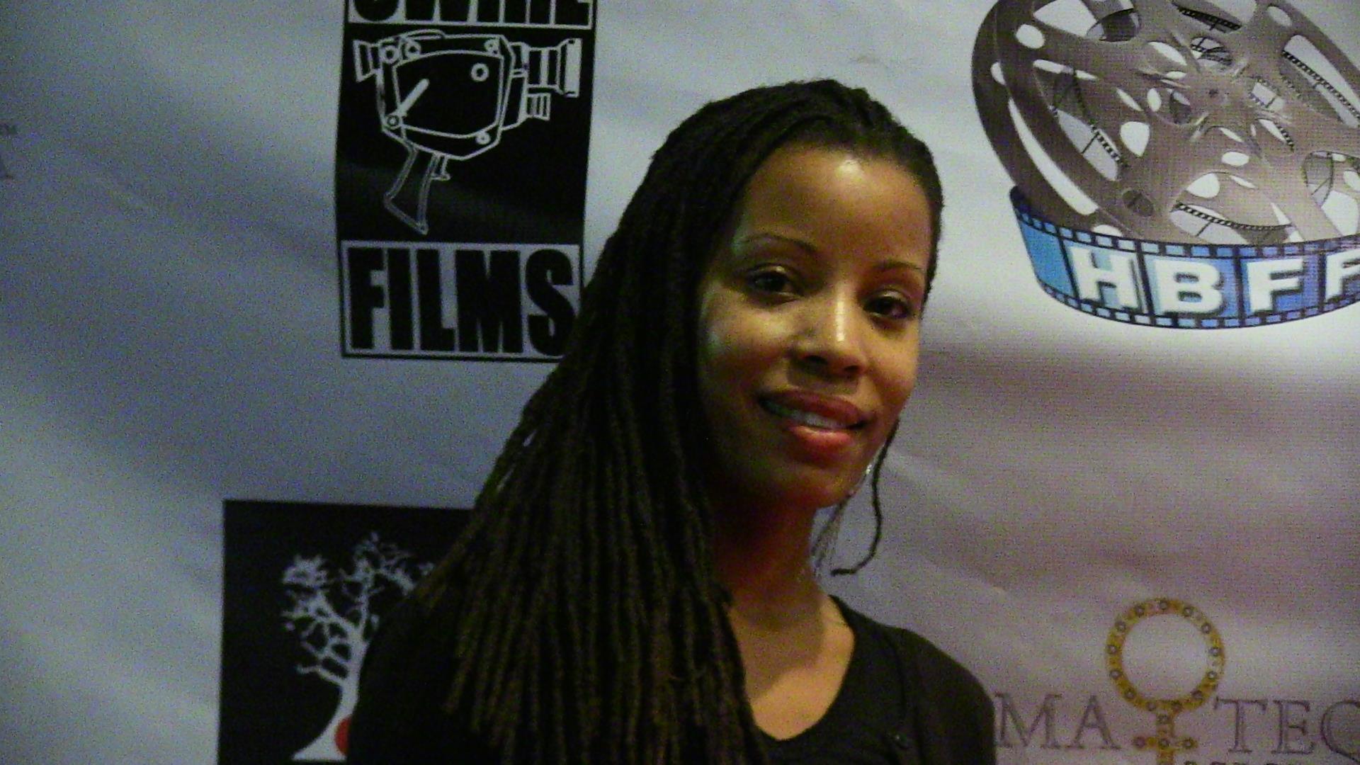 JD Walker, screenplay semi-finalist for The Postwoman, at The Hollywood Black Film Festival.