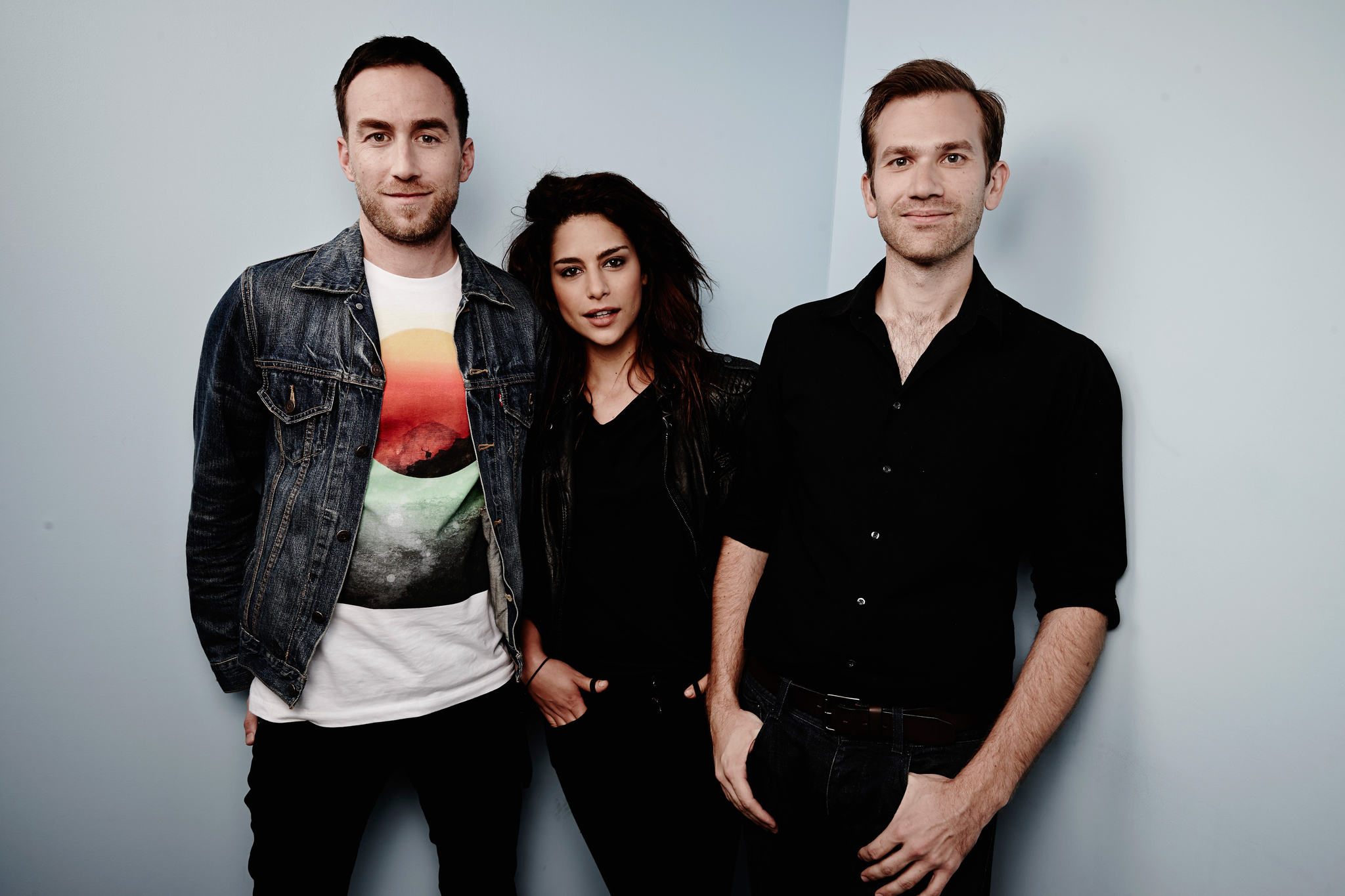 Aaron Moorhead, Justin Benson and Nadia Hilker at event of Spring (2014)