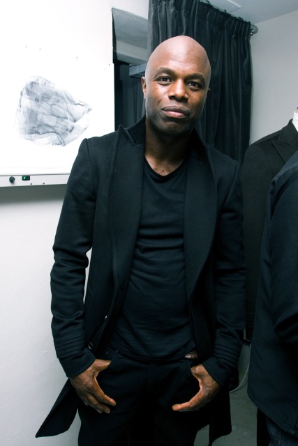 Chris Obi actor at A Sauvage shop opening