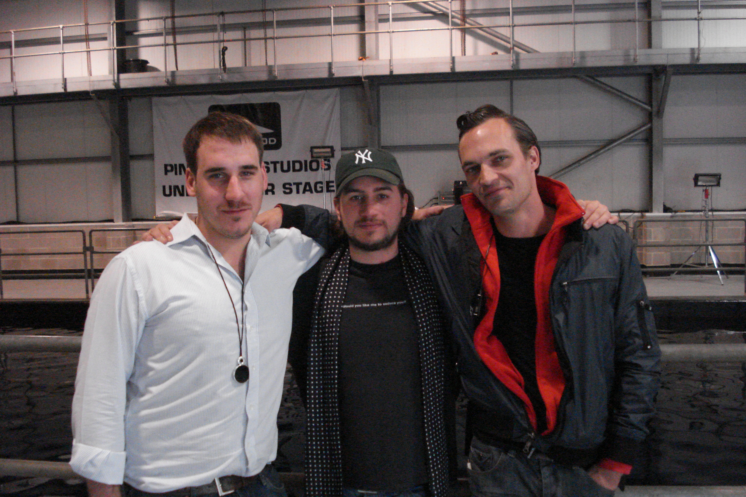 At Pinewood underwater stage, filming Ghost-in this photo-Craig Viveiros (director), James Friend (DOP), and myself.