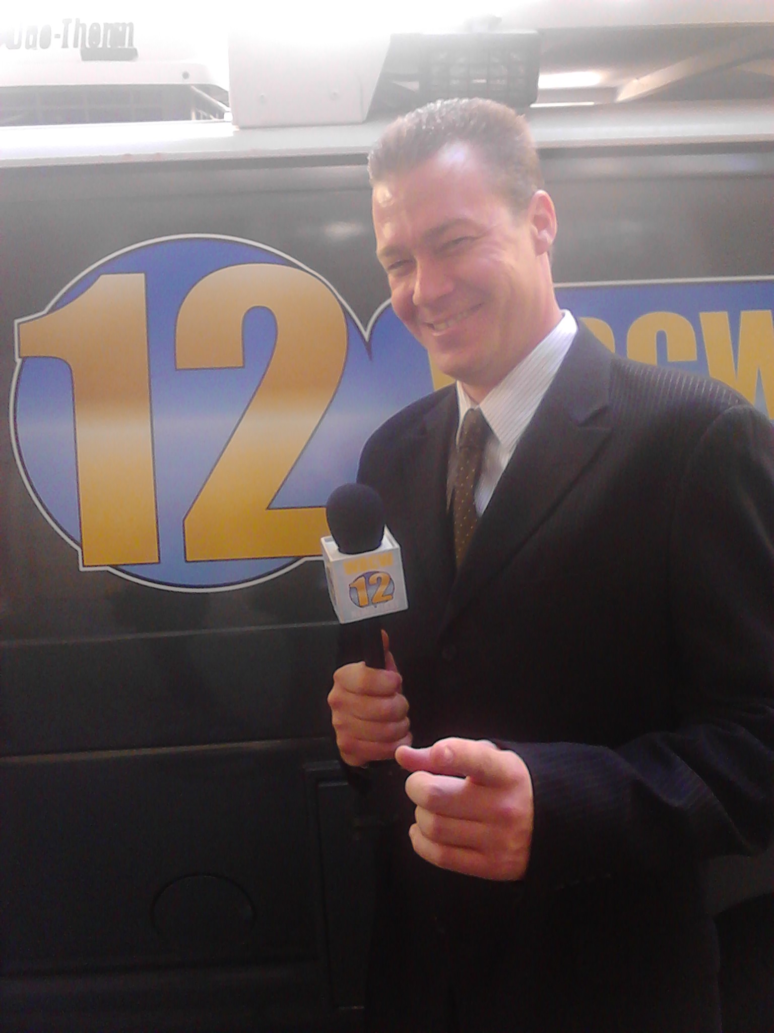 WBCW Channel 12 News Chip Bauersox reporting on location.