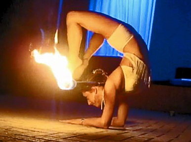 Yoga Fire Dancing