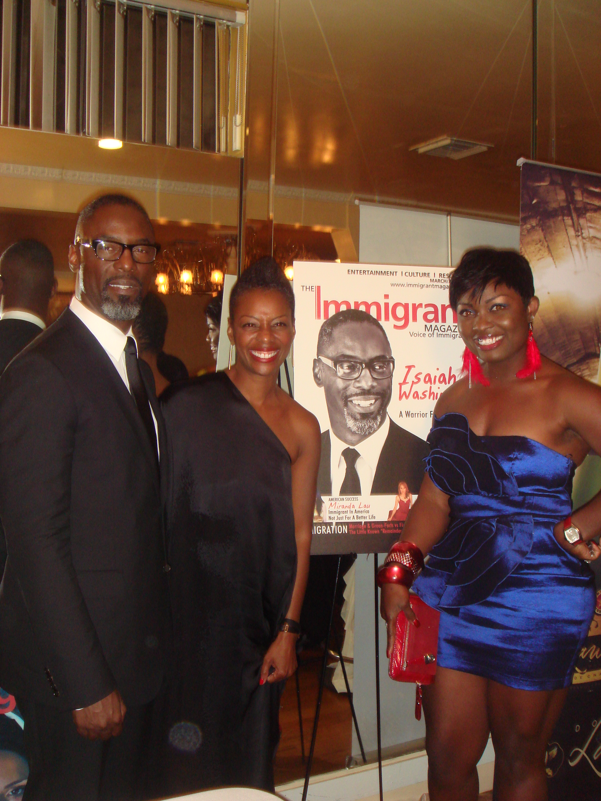 Isaiah Washington and His Wife Jenisa Marie Washington with Jennifer Oguzie @ his book signing 