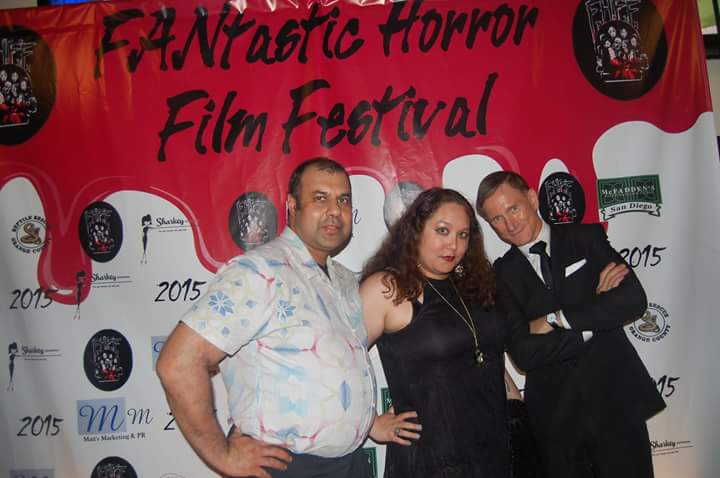 Sanjeev Surati, Tonjia Atomic, Bill Oberst Jr. at the Fantastic Horror Film Festival.