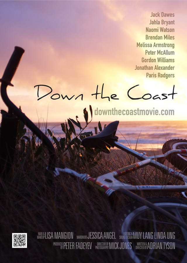 Poster version 2 from my short film 'Down the Coast'