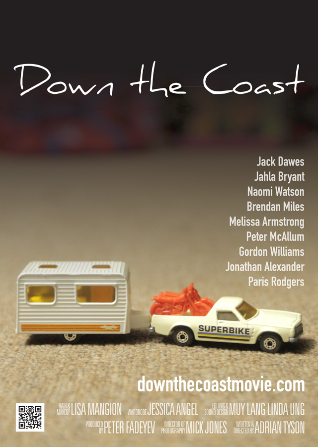 Poster version 3 for my short film 'Down the Coast'