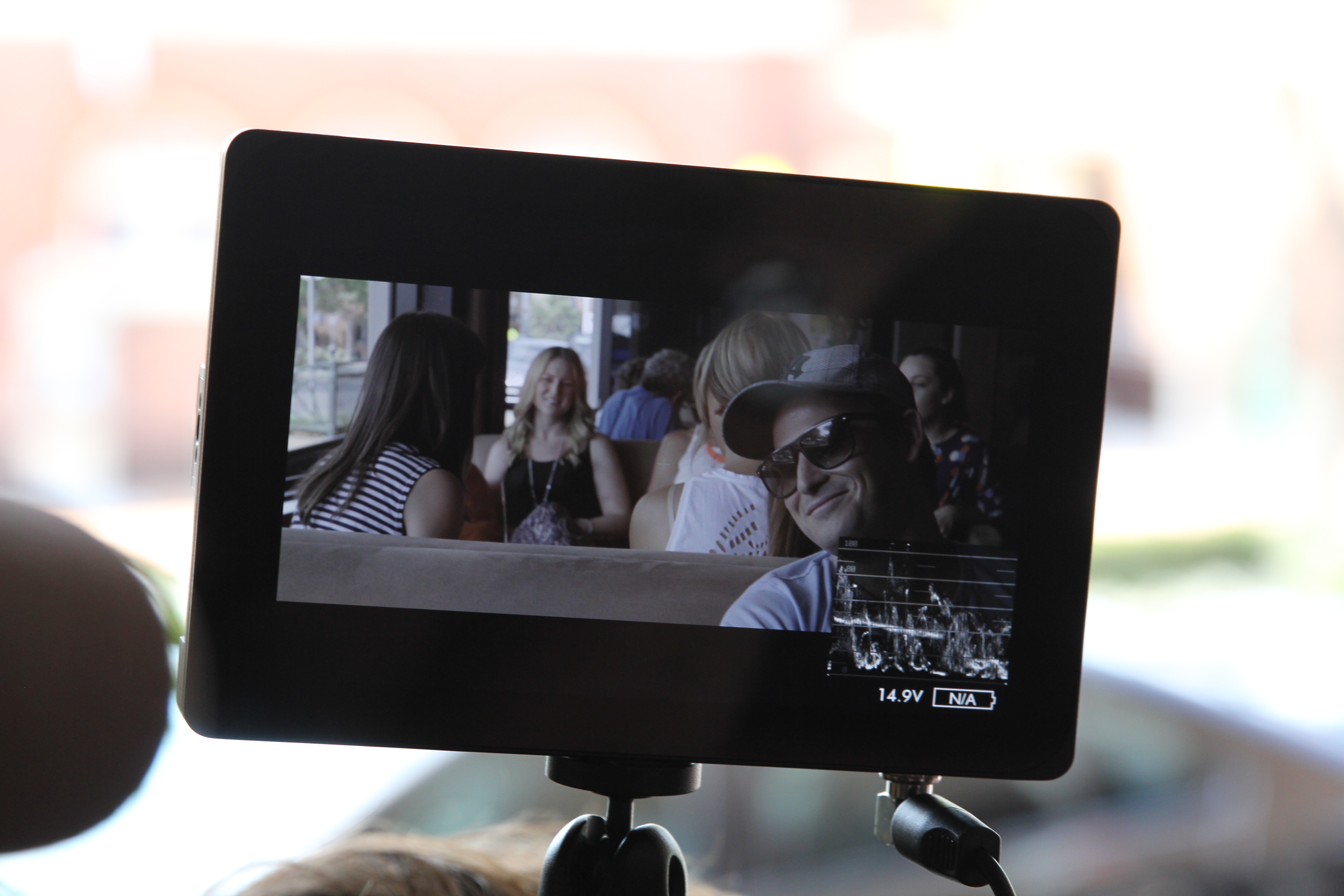 Behind the scenes shot of my short film 'Genetics'. L-R Kelly Robinson, Cassandra Wallace, Kristy O'Neill, Dean Kirkright.