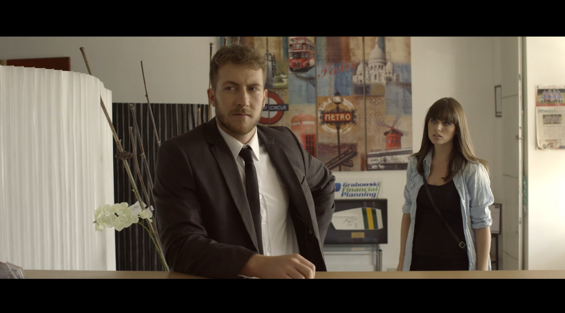 Screenshot from my short film 'Genetics' with Aaron Cottrell and Kelly Robinson