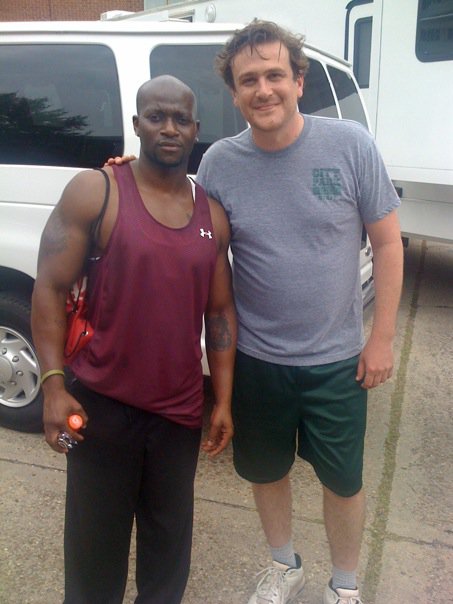 Me and Jason Segel on the set of Jeff Who Lives at Home.