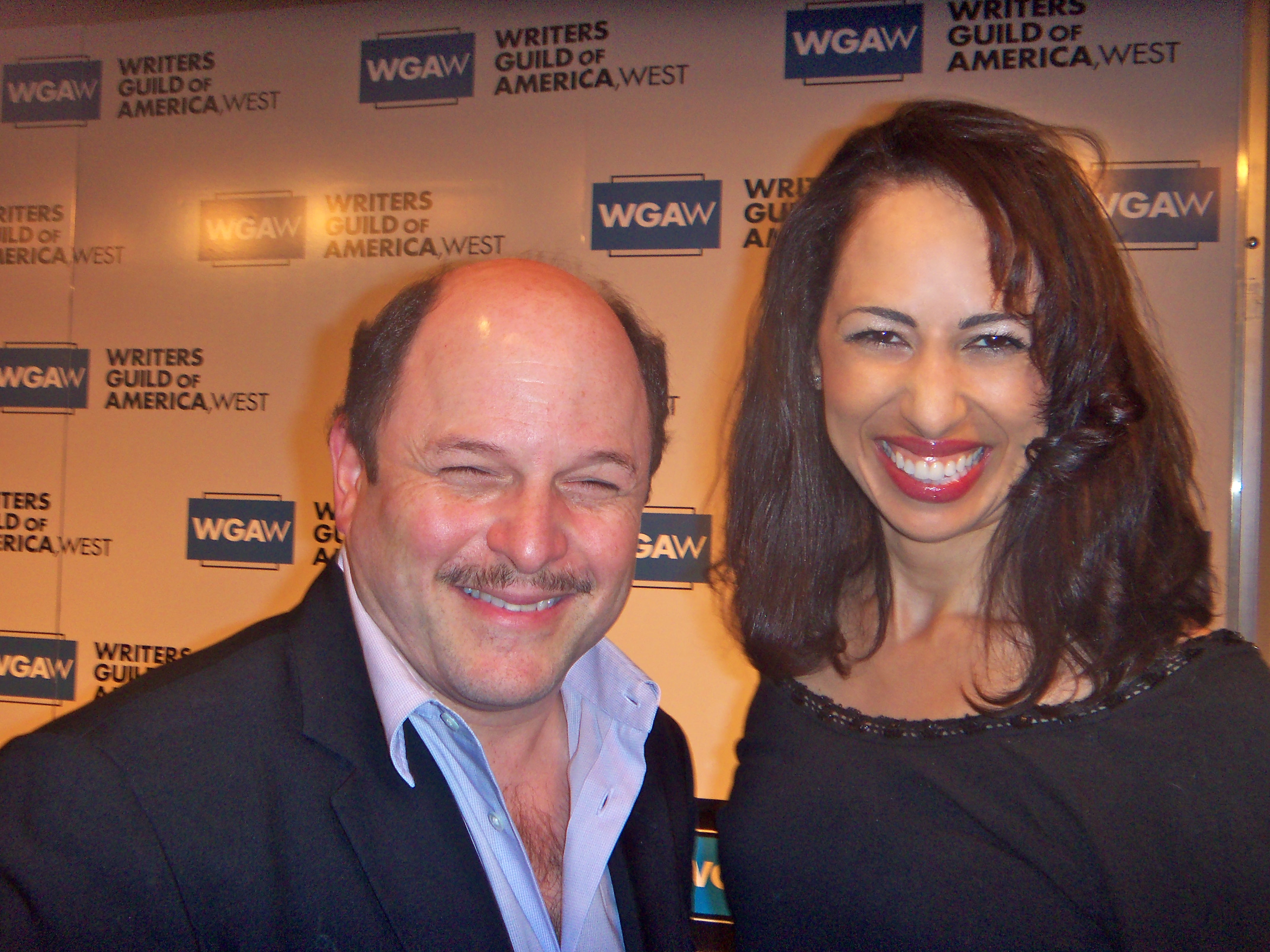 Jason Alexander and Elly Kaye at the WGA for his outstanding reading of 