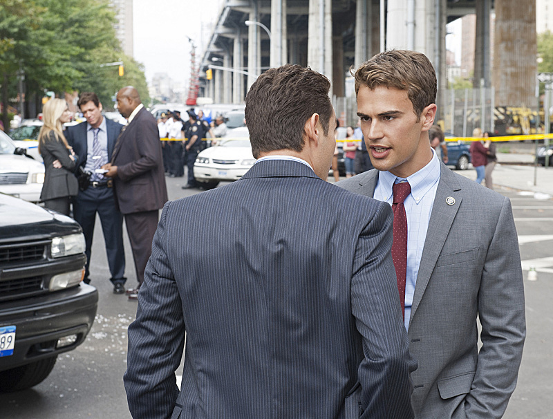 Still of Kevin Alejandro and Theo James in Golden Boy (2013)