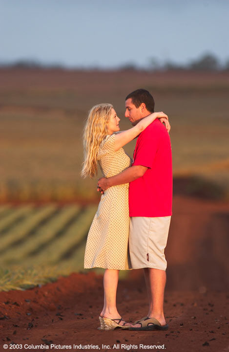 Still of Drew Barrymore and Adam Sandler in Visados kaip pirma karta (2004)