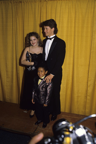 Drew Barrymore, Kirk Cameron and Emmanuel Lewis at 