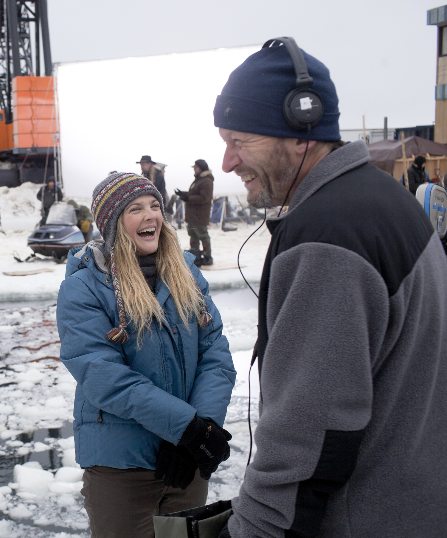 Still of Drew Barrymore and Ken Kwapis in Big Miracle (2012)