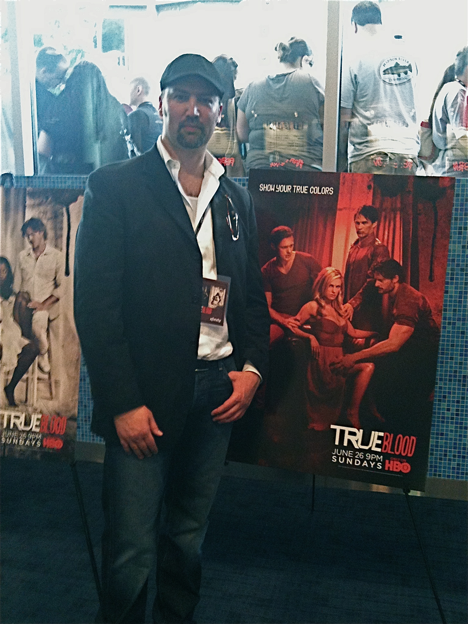 Aron Michael Thompson attends the VIP HBO premier of True Blood, season 4.