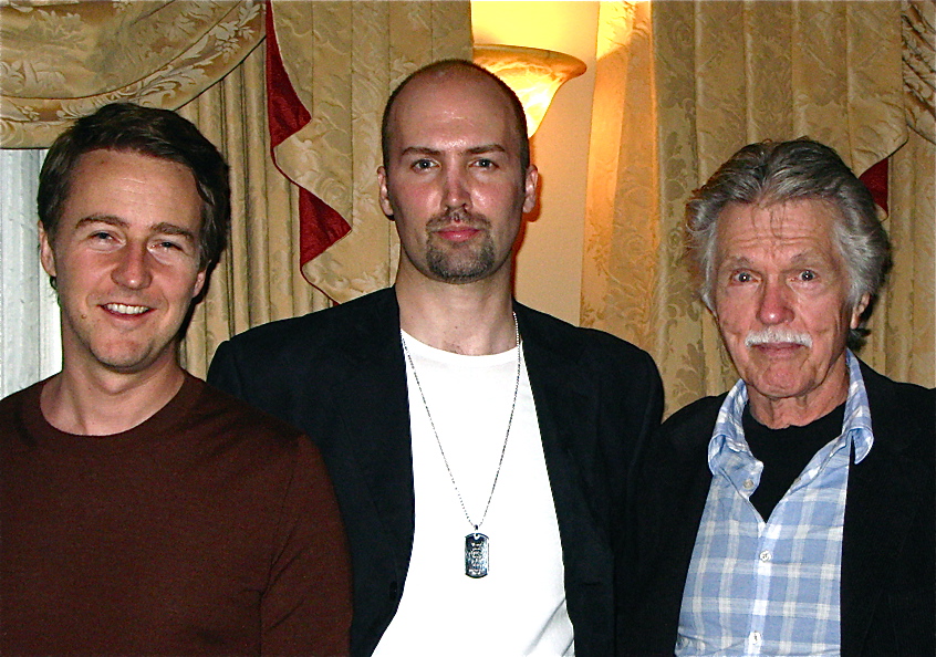 Edward Norton, Aron Michael Thompson and Tom Skerritt at the Seattle International Film Festival Filmmakers' Dinner, 2010