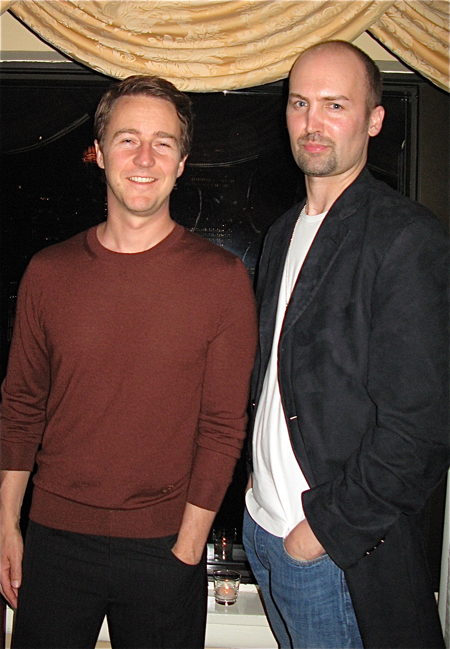 Edward Norton and Aron Michael Thompson at the Seattle International Film Festival Filmmakers' Dinner, 2010