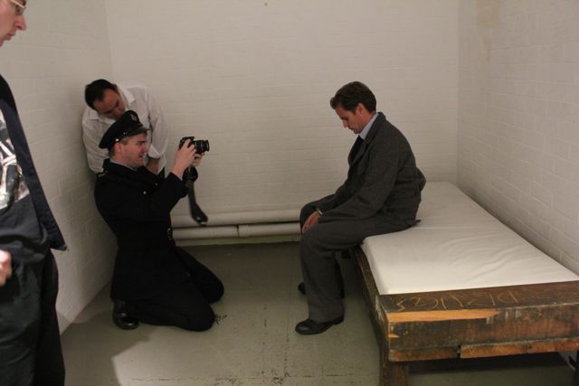 On the set of Gallows, with Peter Zappia, Ben Gardner Gray