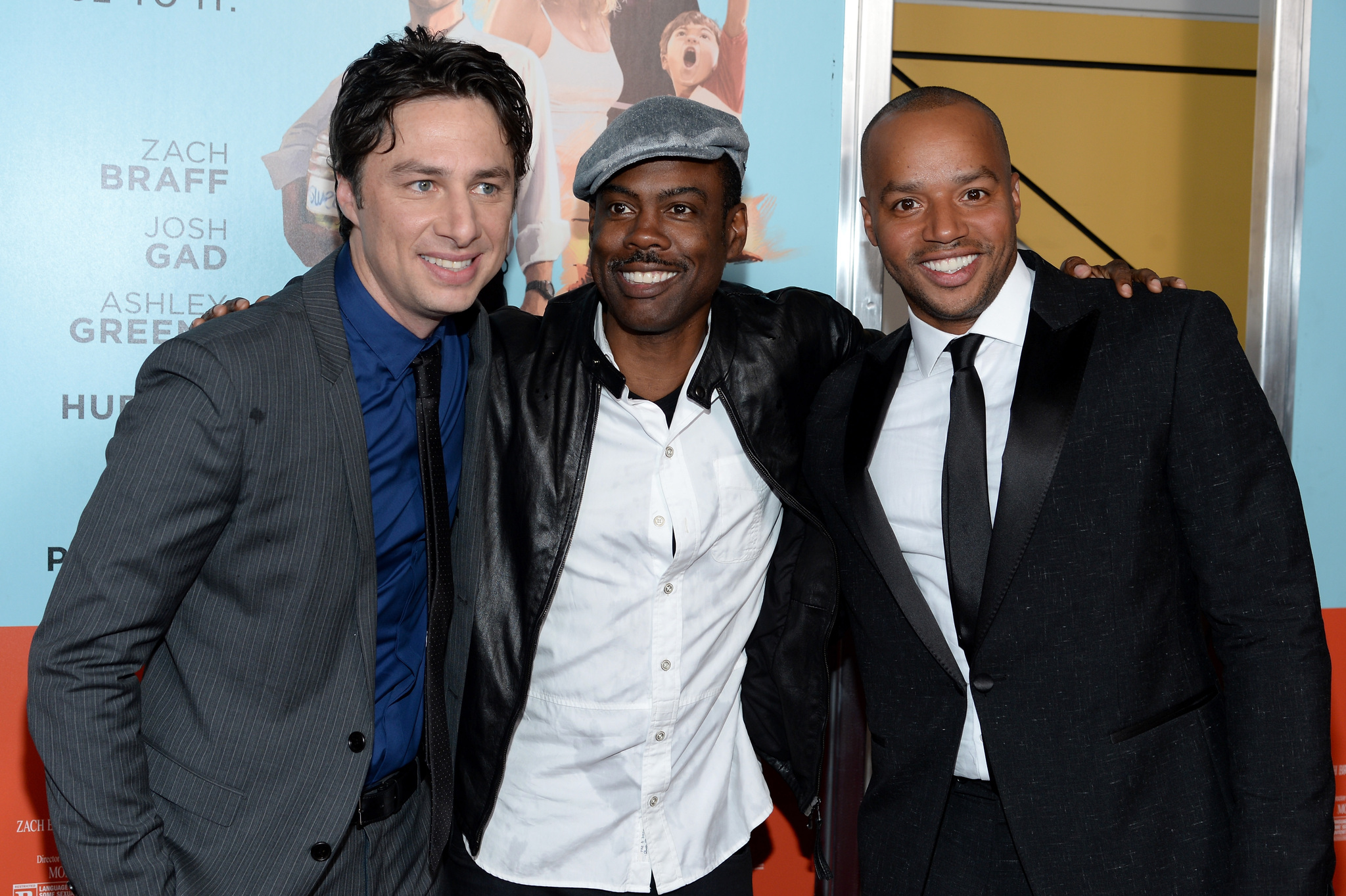 Chris Rock, Zach Braff and Donald Faison at event of Wish I Was Here (2014)